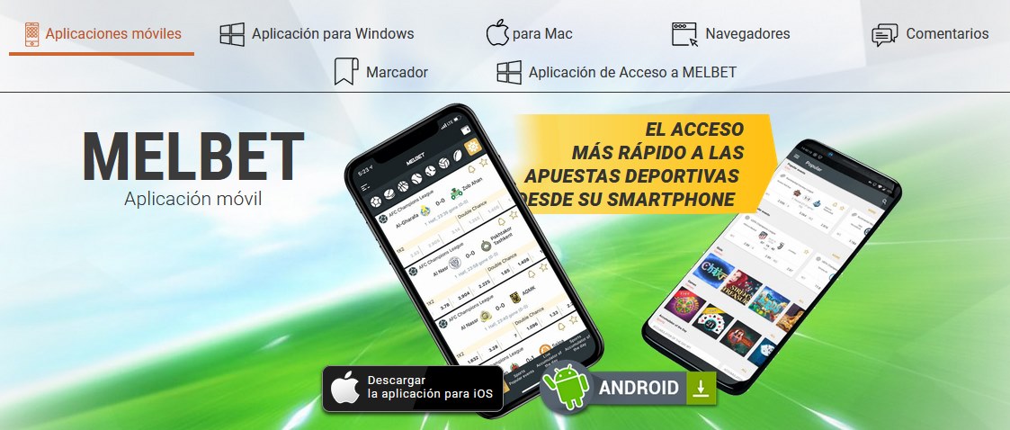 Presentación de las aplicaciones móviles disponibles por Melbet