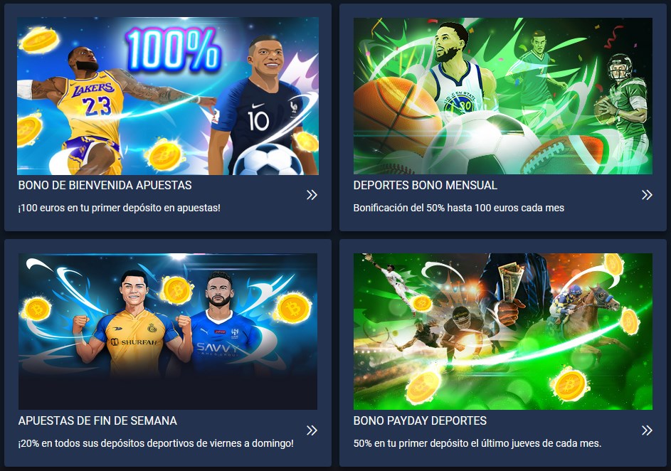 Otras bonificaciones ofrecidas por el sitio