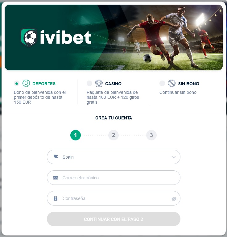 El primer proceso de registro