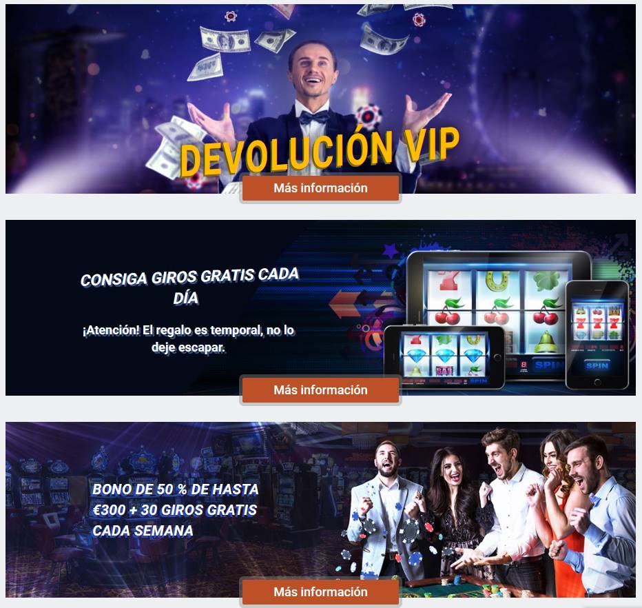 Algunos bonos en el casino